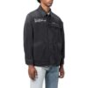Off-White Men’ s SS22 Solid Color Denim Dark Grey Jacket
