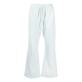 Off-White Men’ s SS22 Solid Color Drawstring Lacing Sports Pants/Trousers/Joggers Light Blue