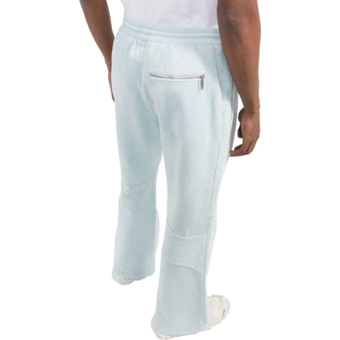 Off-White Men’ s SS22 Solid Color Drawstring Lacing Sports Pants/Trousers/Joggers Light Blue