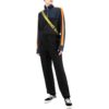 Off-White Men’ s SS22 Solid Color Elastic Waistband Straight Casual Pants/Trousers Version Black