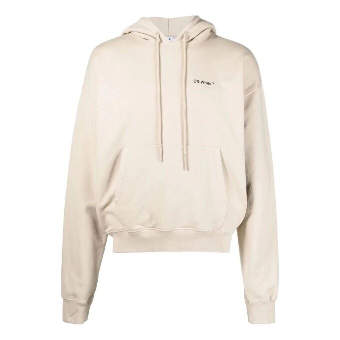 Off-White Men’ s SS22 Solid Color Geometry Arrow Logo Printing Beige