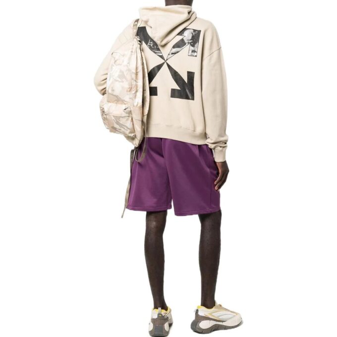 Off-White Men’ s SS22 Solid Color Geometry Arrow Logo Printing Beige