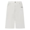Off-White Men’ s SS22 Solid Color High Waist Casual Denim Shorts White
