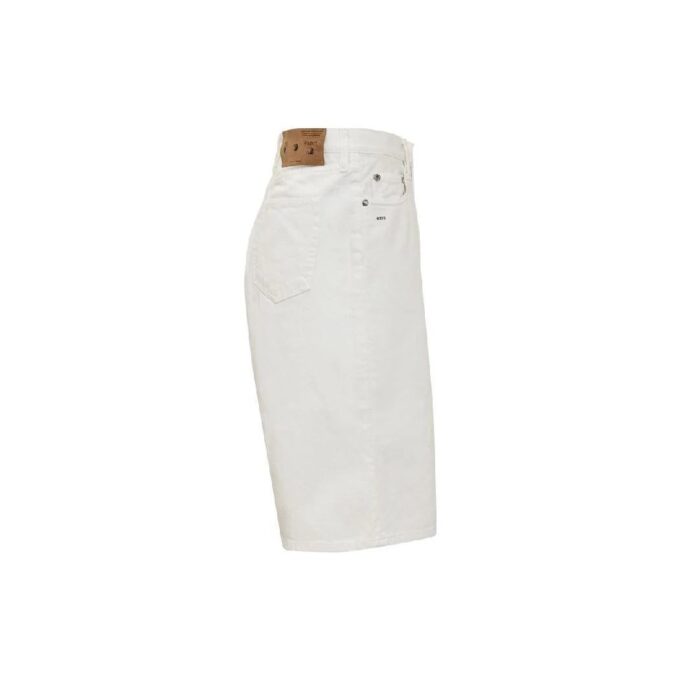 Off-White Men’ s SS22 Solid Color High Waist Casual Denim Shorts White