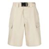 Off-White Men’ s SS22 Solid Color High Waist Minimalistic Bermuda Shorts Version Beige