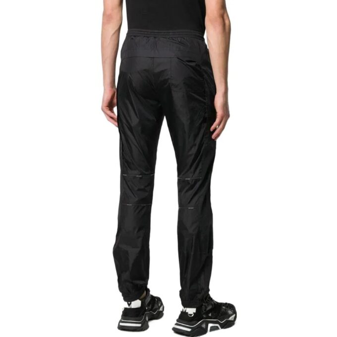 Off-White Men’ s SS22 Solid Color Label Elastic Waistband Sports Pants/Trousers/Joggers Version Black