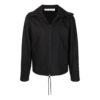 Off-White Men’ s SS22 Solid Color Logo Embroidered Lapel Version Black Jacket