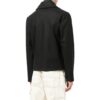 Off-White Men’ s SS22 Solid Color Logo Embroidered Lapel Version Black Jacket