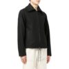 Off-White Men’ s SS22 Solid Color Logo Embroidered Lapel Version Black Jacket