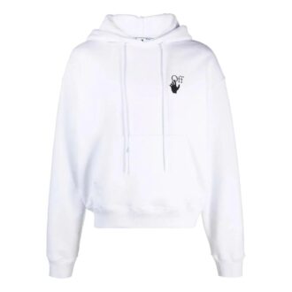 Off-White Men’ s SS22 Solid Color Logo Printing Long Sleeves Version White