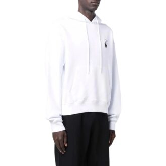 Off-White Men’ s SS22 Solid Color Logo Printing Long Sleeves Version White