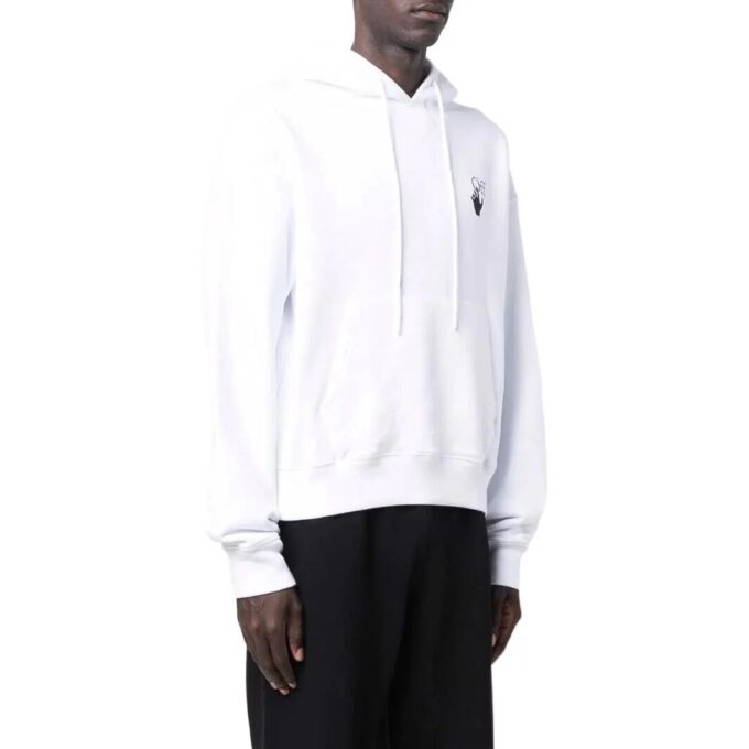 Off-White Men’ s SS22 Solid Color Logo Printing Long Sleeves Version White