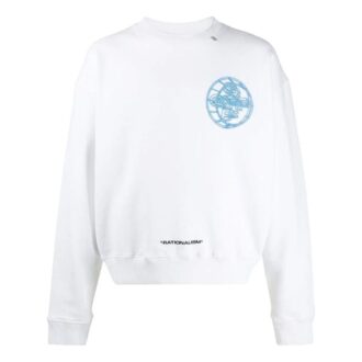 Off-White Men’ s SS22 Solid Color Logo Printing Round Neck Pullover Version White