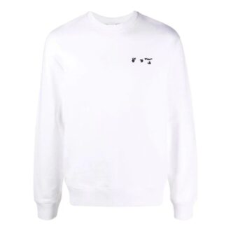 Off-White Men’ s SS22 Solid Color Logo Printing Round Neck Version White