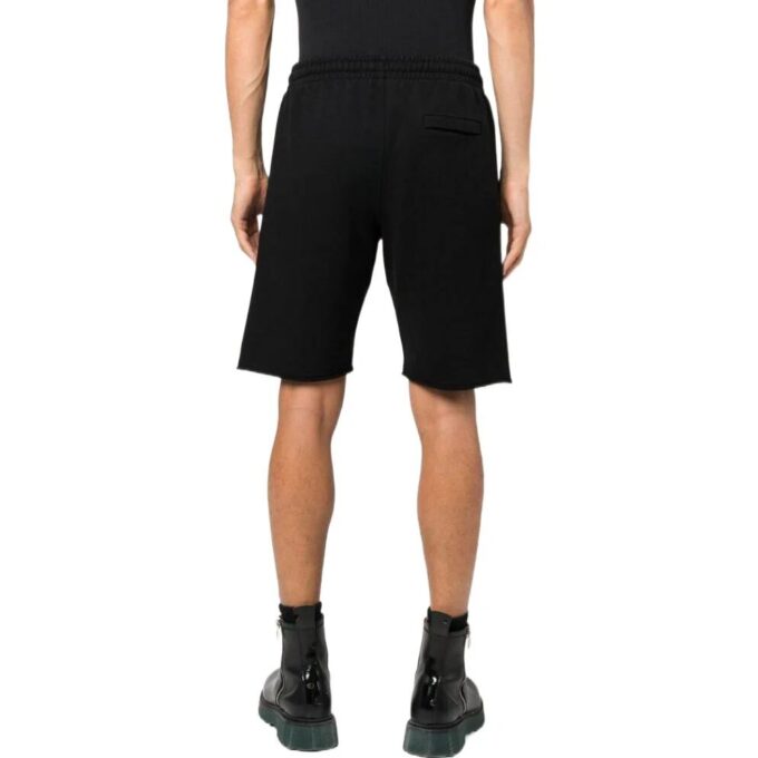 Off-White Men’ s SS22 Solid Color Logo Printing Sports Shorts Version Black