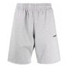 Off-White Men’ s SS22 Solid Color Logo Printing Straight Shorts Version Gray