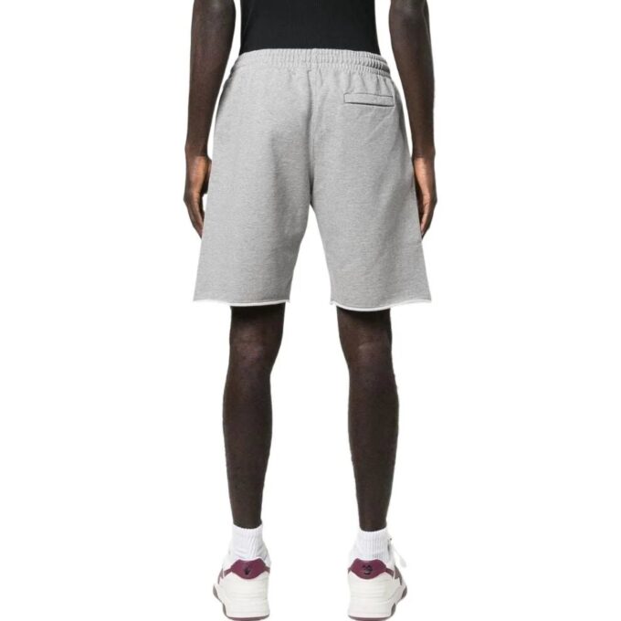Off-White Men’ s SS22 Solid Color Logo Printing Straight Shorts Version Gray