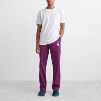 Off-White Men’ s SS22 Solid Color Logo Printing Straight Sports Pants/Trousers/Joggers Loose Fit Purple