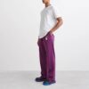 Off-White Men’ s SS22 Solid Color Logo Printing Straight Sports Pants/Trousers/Joggers Loose Fit Purple