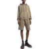 Off-White Men’ s SS22 Solid Color Logo Printing Stripe Hooded Long Sleeves Version Brown