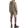Off-White Men’ s SS22 Solid Color Logo Printing Stripe Hooded Long Sleeves Version Brown