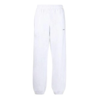 Off-White Men’ s SS22 Solid Color Logo Printing Stripe Sports Pants/Trousers/Joggers Version White