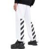 Off-White Men’ s SS22 Solid Color Logo Printing Stripe Sports Pants/Trousers/Joggers Version White