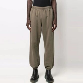 Off-White Men’ s SS22 Solid Color Loose Casual Long Pants/Trousers Green