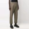 Off-White Men’ s SS22 Solid Color Loose Casual Long Pants/Trousers Green