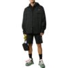 Off-White Men’ s SS22 Solid Color Printing Hooded Long Sleeves Version Black