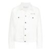 Off-White Men’ s SS22 Solid Color Printing Long Sleeves Denim Version White Jacket