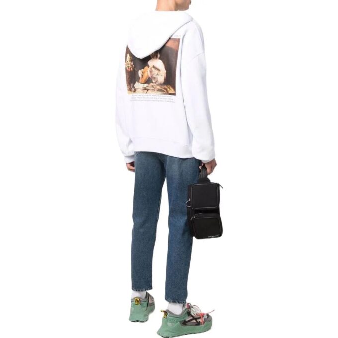 Off-White Men’ s SS22 Solid Color Printing Long Sleeves Version White