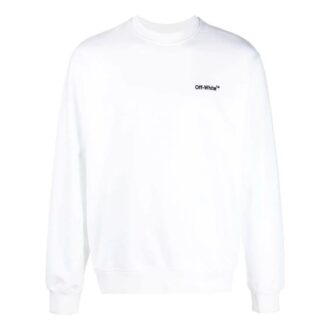 Off-White Men’ s SS22 Solid Color Round Neck Long Sleeves Version White