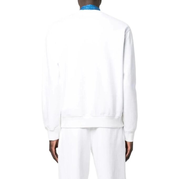 Off-White Men’ s SS22 Solid Color Round Neck Long Sleeves Version White