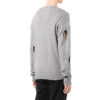 Off-White Men’ s SS22 Solid Color Round Neck Pullover Long Sleeves Wool Sweater Gray
