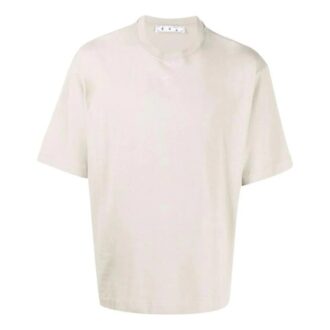 Off-White Men’ s SS22 Solid Color Rubber Arrow Short Sleeve Creamy White T-Shirt