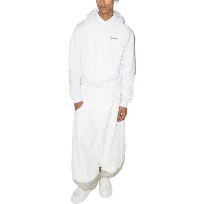 Off-White Men’ s SS22 Solid Color Short Casual Long Sleeves Version White