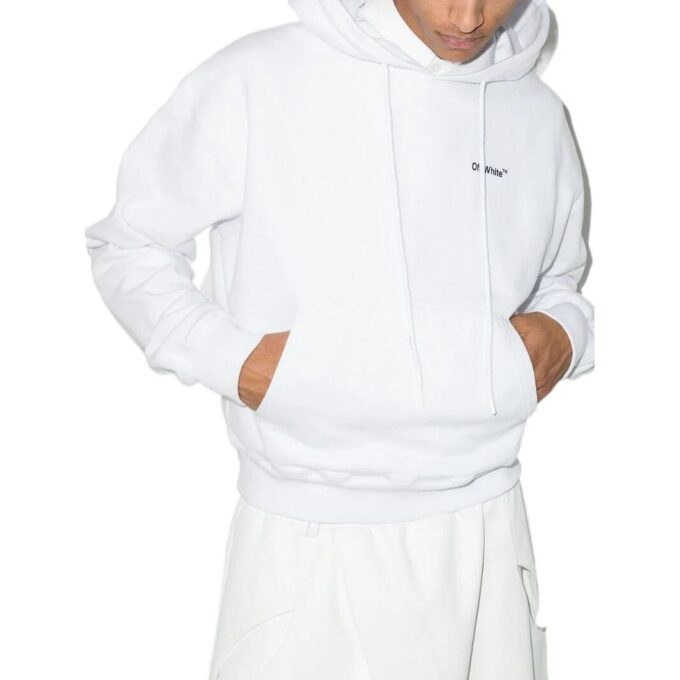 Off-White Men’ s SS22 Solid Color Short Casual Long Sleeves Version White