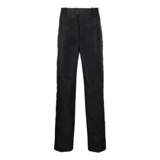 Off-White Men’ s SS22 Solid Color Straight Casual Pants/Trousers Black
