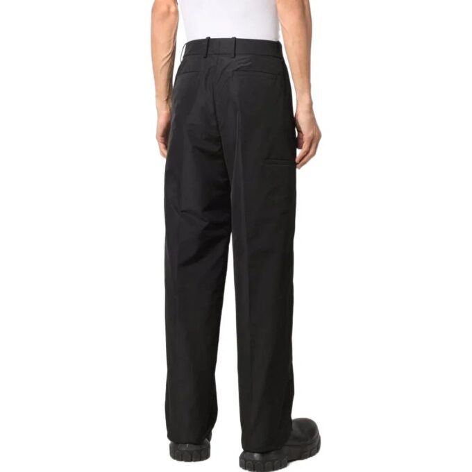 Off-White Men’ s SS22 Solid Color Straight Casual Pants/Trousers Black
