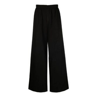 Off-White Men’ s SS22 Solid Color Straight Casual Pants/Trousers Loose Fit Black