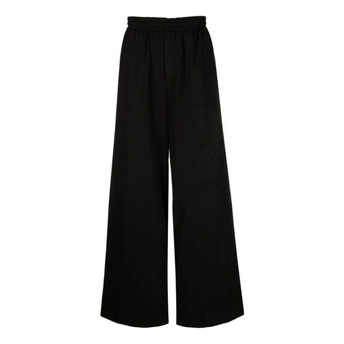 Off-White Men’ s SS22 Solid Color Straight Casual Pants/Trousers Loose Fit Black
