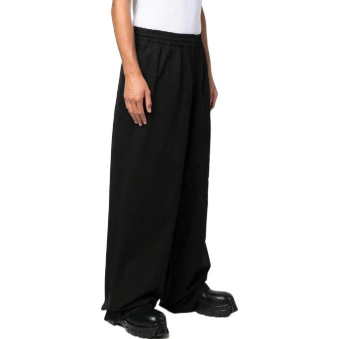 Off-White Men’ s SS22 Solid Color Straight Casual Pants/Trousers Loose Fit Black