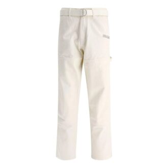 Off-White Men’ s SS22 Solid Color Straight Casual Pants/Trousers White