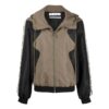 Off-White Men’ s SS22 Splicing Contrasting Colors Casual Hooded Jacket Version Khaki