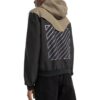 Off-White Men’ s SS22 Splicing Contrasting Colors Casual Hooded Jacket Version Khaki