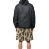 Off-White Men’ s SS22 Splicing Retro Sports Logo Jacquard Zipper Hooded Jacket Black