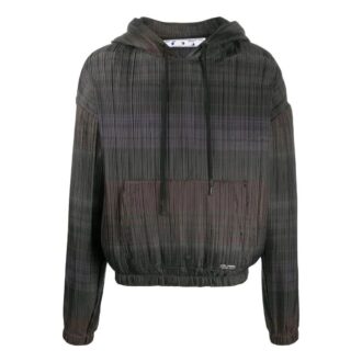 Off-White Men’ s SS22 Stripe Hooded Long Sleeves Version Black