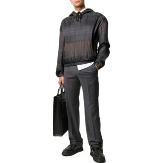 Off-White Men’ s SS22 Stripe Hooded Long Sleeves Version Black