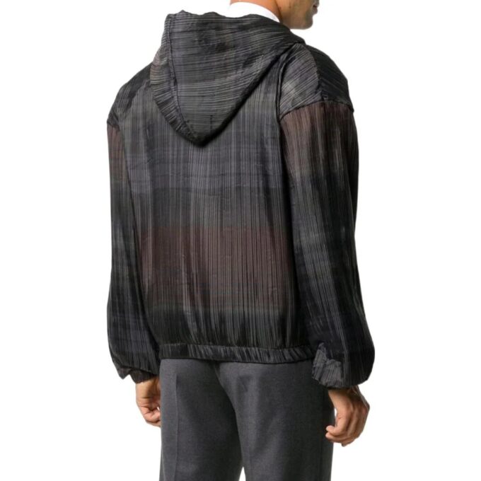 Off-White Men’ s SS22 Stripe Hooded Long Sleeves Version Black